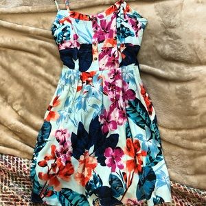 Express Hawaiian Print Mini Dress